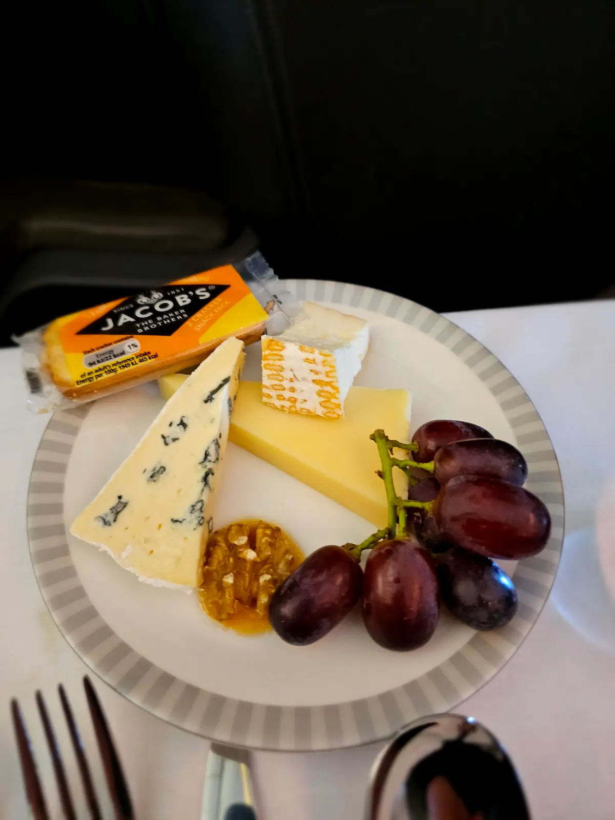 Singapor Airlines Business Class käseplatte