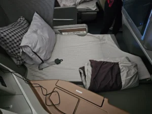 Singapore Airlines Business Class Sitz schlafposition